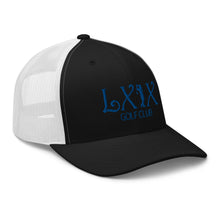 Load image into Gallery viewer, Curve Logo Trucker Cap - Blue Logo
