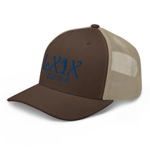 Load image into Gallery viewer, Curve Logo Trucker Cap - Blue Logo
