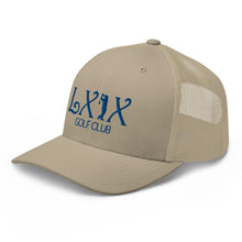 Load image into Gallery viewer, Curve Logo Trucker Cap - Blue Logo
