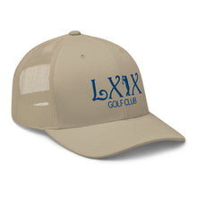 Load image into Gallery viewer, Curve Logo Trucker Cap - Blue Logo
