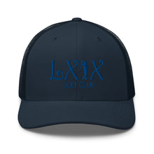 Load image into Gallery viewer, Curve Logo Trucker Cap - Blue Logo
