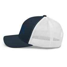 Load image into Gallery viewer, Curve Logo Trucker Cap - Blue Logo
