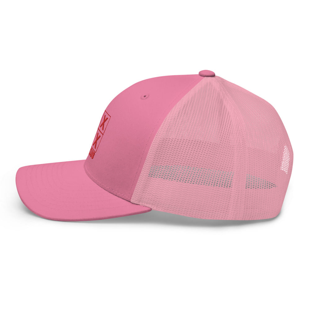 Four Box Logo Trucker Cap - Red Logo