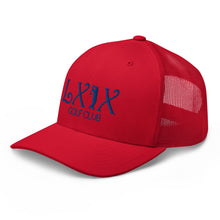 Load image into Gallery viewer, Curve Logo Trucker Cap - Blue Logo
