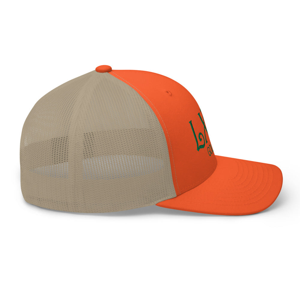 Curve Logo Trucker Cap - Green Logo