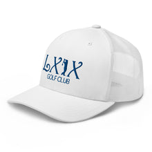 Load image into Gallery viewer, Curve Logo Trucker Cap - Blue Logo
