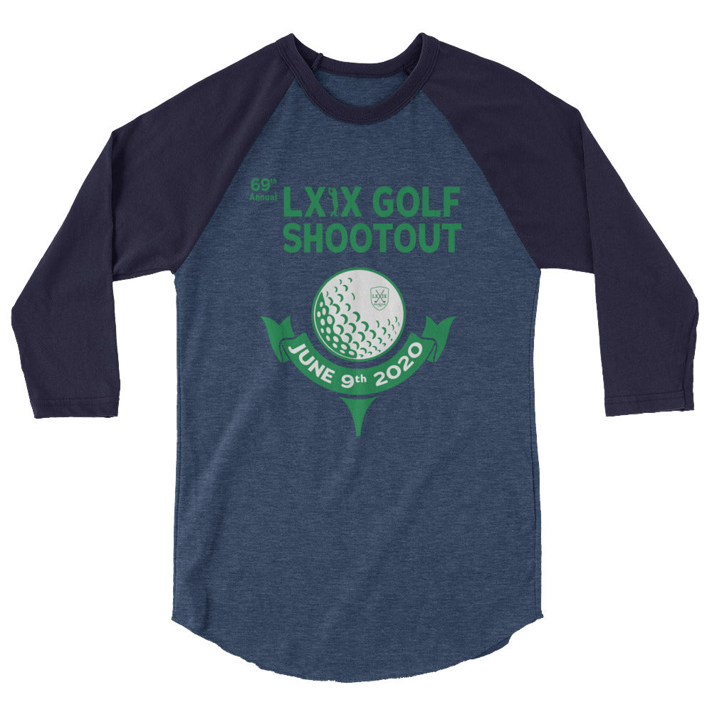 LXIX Golf Shootout 3/4 sleeve raglan shirt