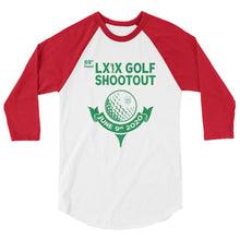 Load image into Gallery viewer, LXIX Golf Shootout 3/4 sleeve raglan shirt
