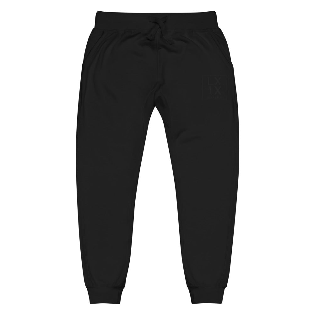 Box Logo Unisex Fleece Sweatpants - Black Logo