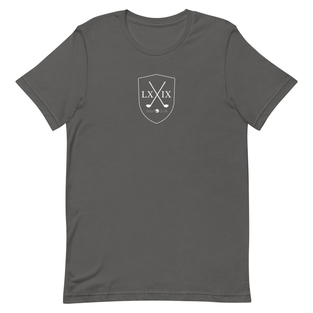 Shield Centered Logo Short-Sleeve Unisex T-Shirt - White Logo