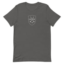 Load image into Gallery viewer, Shield Centered Logo Short-Sleeve Unisex T-Shirt - White Logo
