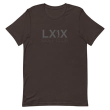 Load image into Gallery viewer, Swinger Centered Logo Short-Sleeve Unisex T-Shirt - Gray Logo
