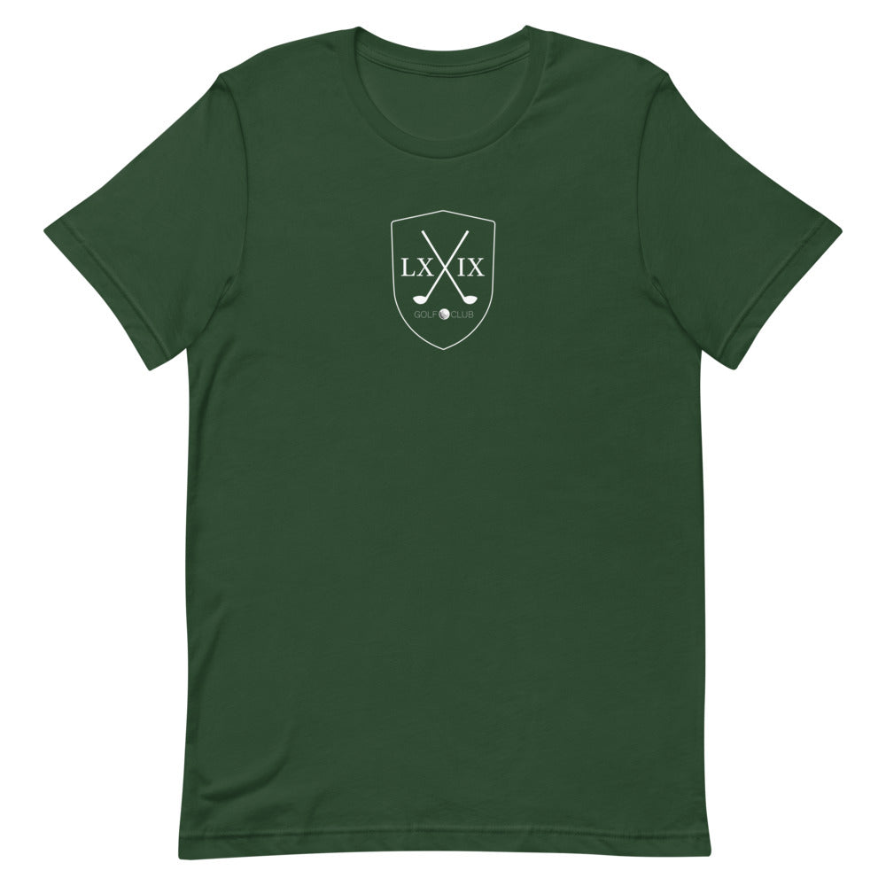 Shield Centered Logo Short-Sleeve Unisex T-Shirt - White Logo