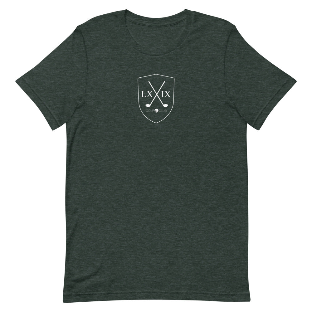Shield Centered Logo Short-Sleeve Unisex T-Shirt - White Logo