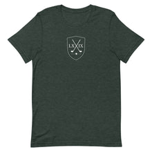 Load image into Gallery viewer, Shield Centered Logo Short-Sleeve Unisex T-Shirt - White Logo
