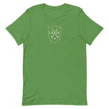 Load image into Gallery viewer, Shield Centered Logo Short-Sleeve Unisex T-Shirt - White Logo
