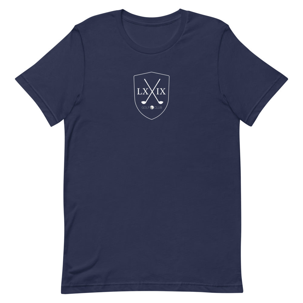 Shield Centered Logo Short-Sleeve Unisex T-Shirt - White Logo