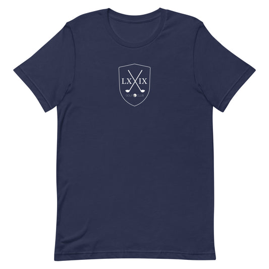 Shield Centered Logo Short-Sleeve Unisex T-Shirt - White Logo