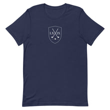 Load image into Gallery viewer, Shield Centered Logo Short-Sleeve Unisex T-Shirt - White Logo
