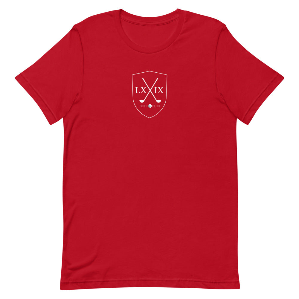 Shield Centered Logo Short-Sleeve Unisex T-Shirt - White Logo