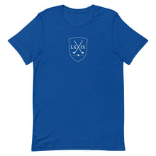Load image into Gallery viewer, Shield Centered Logo Short-Sleeve Unisex T-Shirt - White Logo
